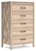 Battelle - Five Drawer Chest - Tan