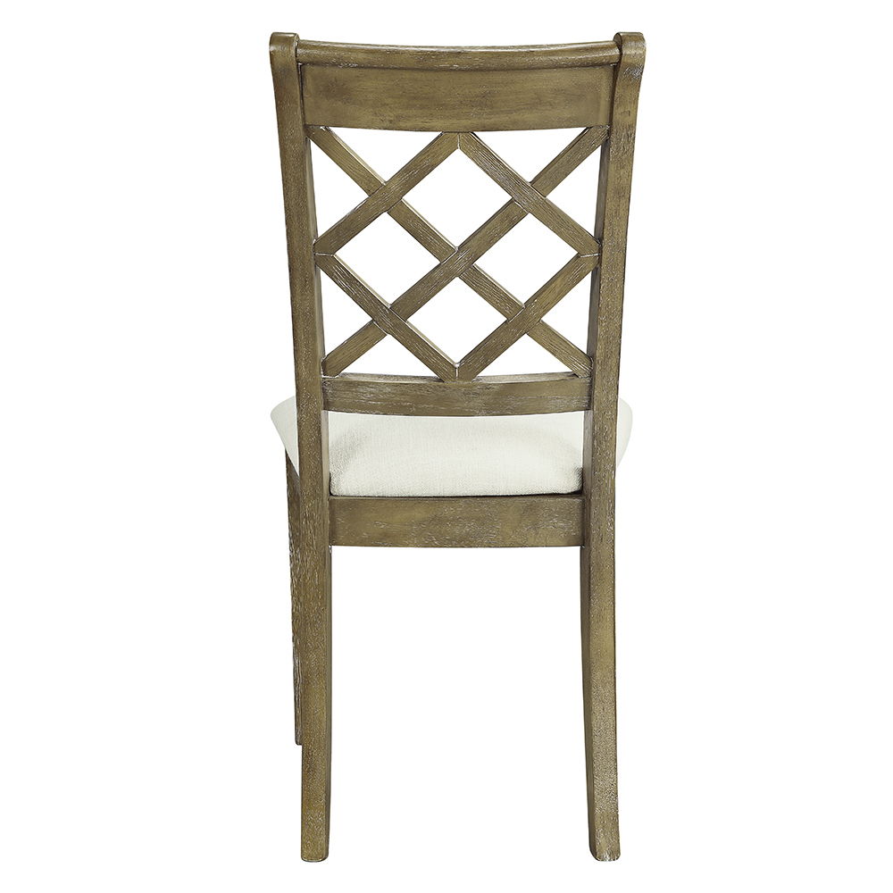 Karsen - Side Chair (Set of 2) - Beige Linen & Rustic Oak