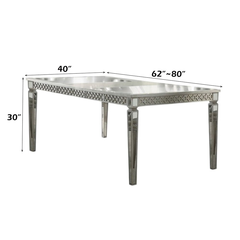 Kacela - Dining Table - Mirrored & Champagne