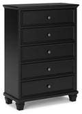 Lanolee - Five Drawer Chest - Black