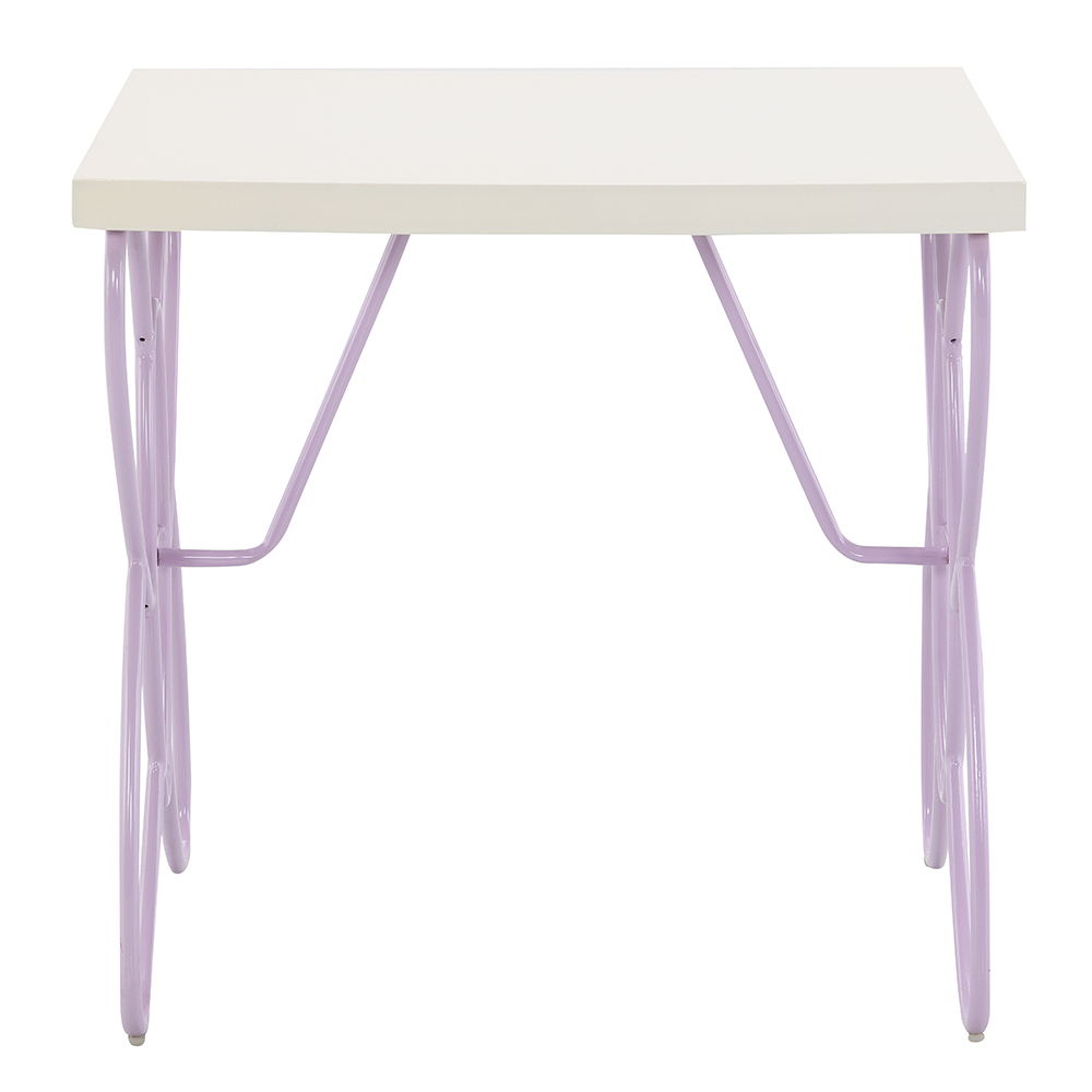 Priya II - Nightstand - White & Light Synthetic Leather Rple