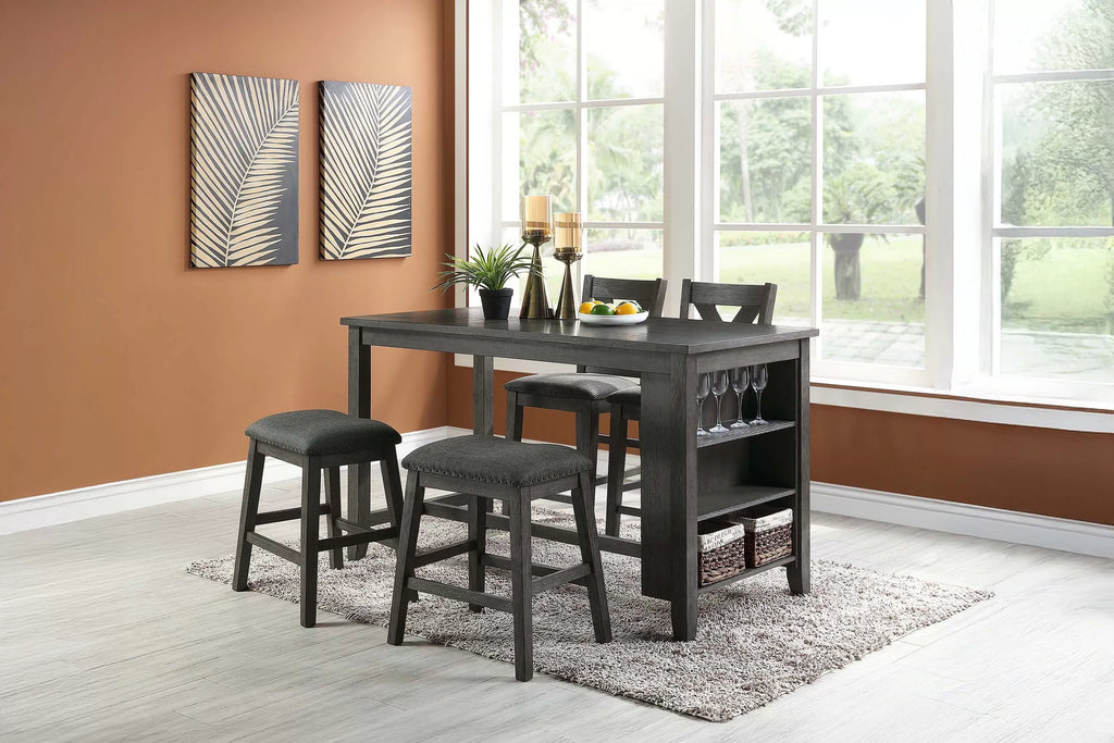 High Chair – Dark Gray (Set of 2) (F1789)