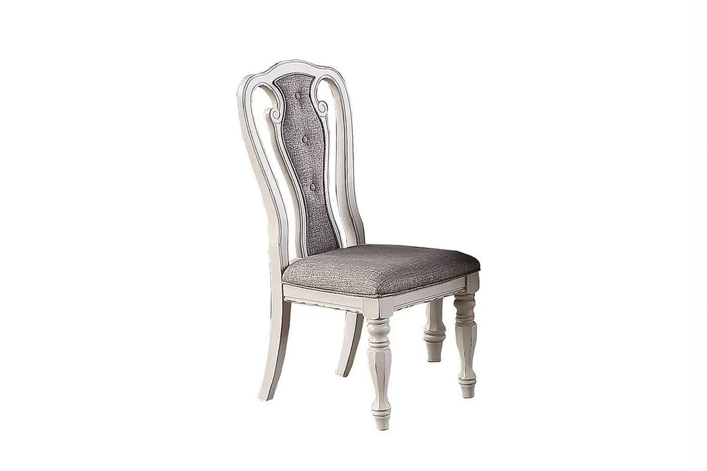 Dining Chair – Distress White (Set of 2) (F1825)
