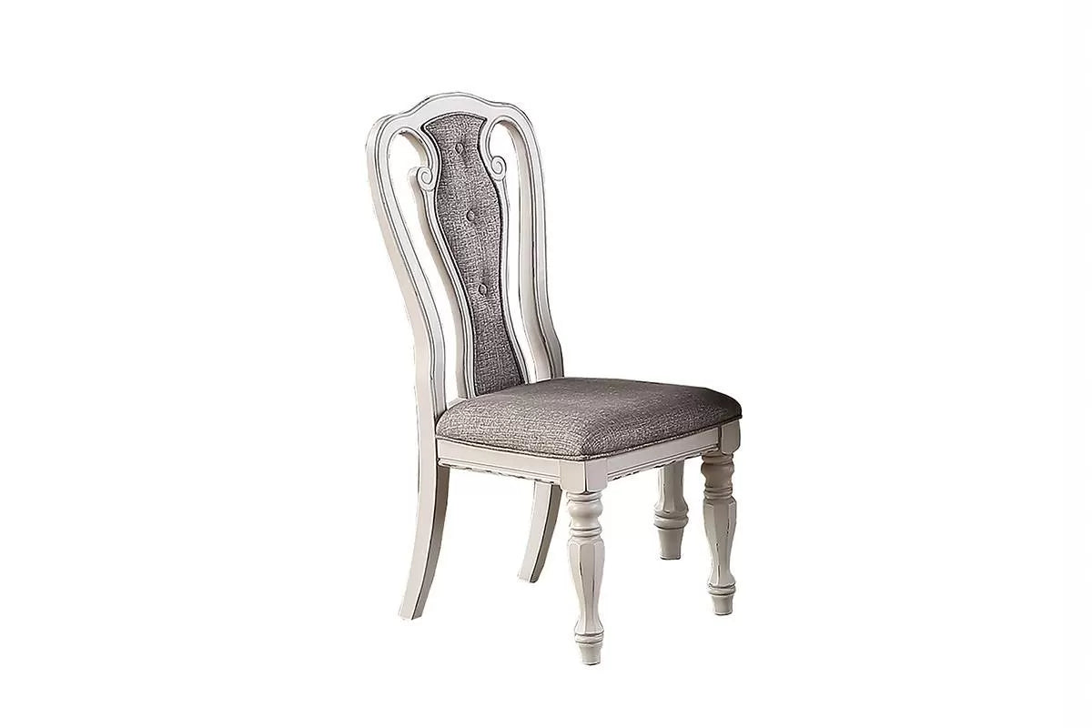 Dining Chair – Distress White (Set of 2) (F1825)