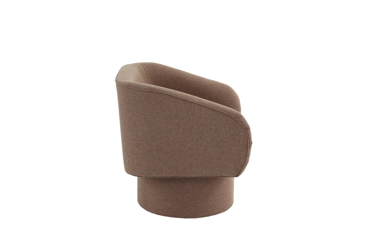 Accent Chair – Swivel Accent Chair – Light Brown (F1907)