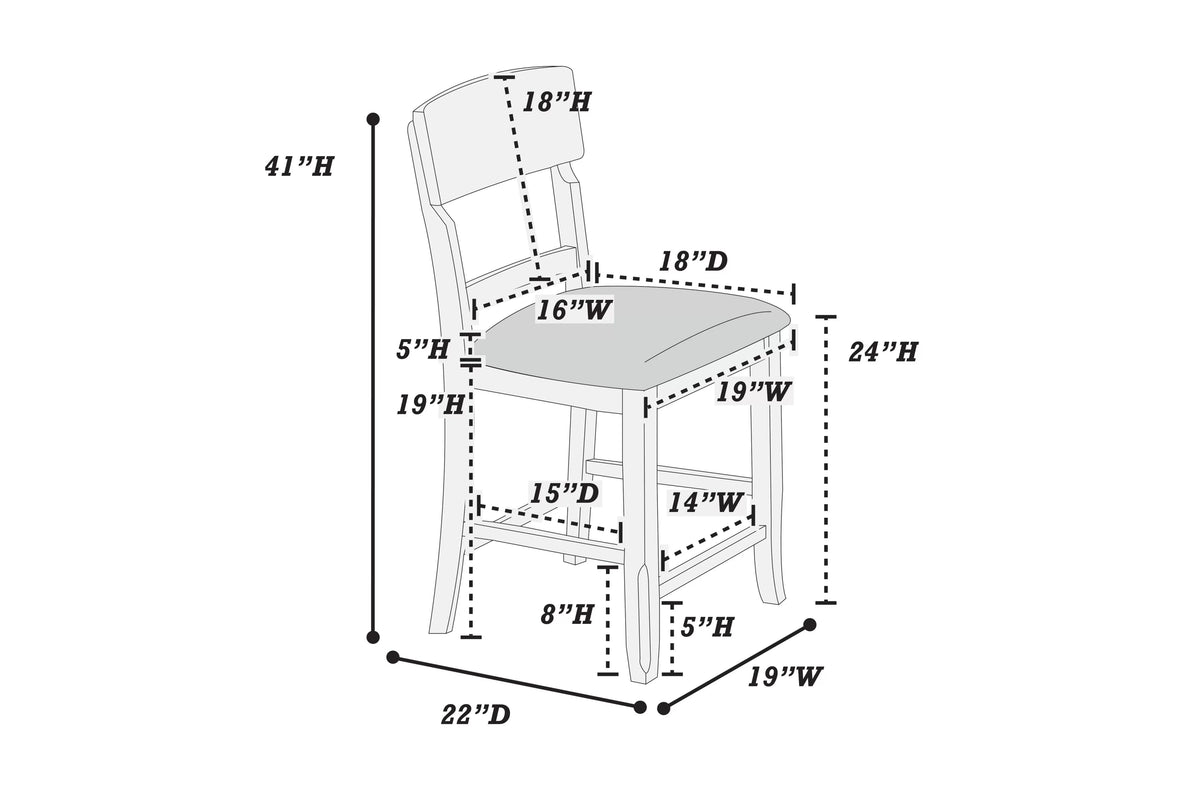 High Chair – Gray (Set of 2) (F1931)