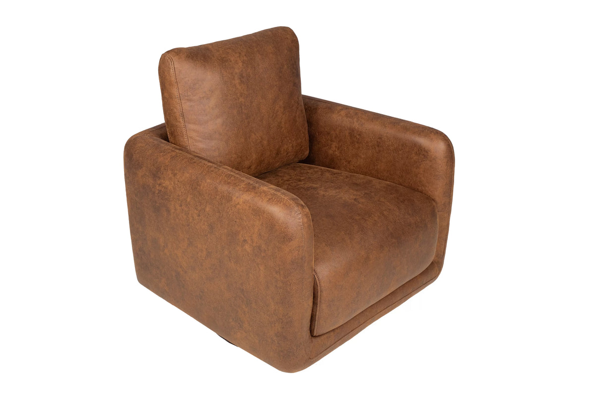 Swivel Chair – 360-Degree Swivel – Walnut (F1939)
