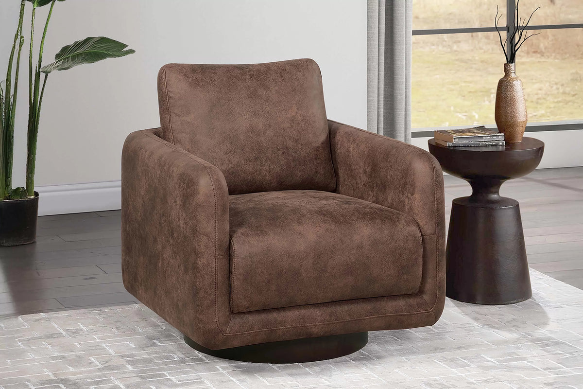 Swivel Chair – 360-Degree Swivel – Walnut (F1939)