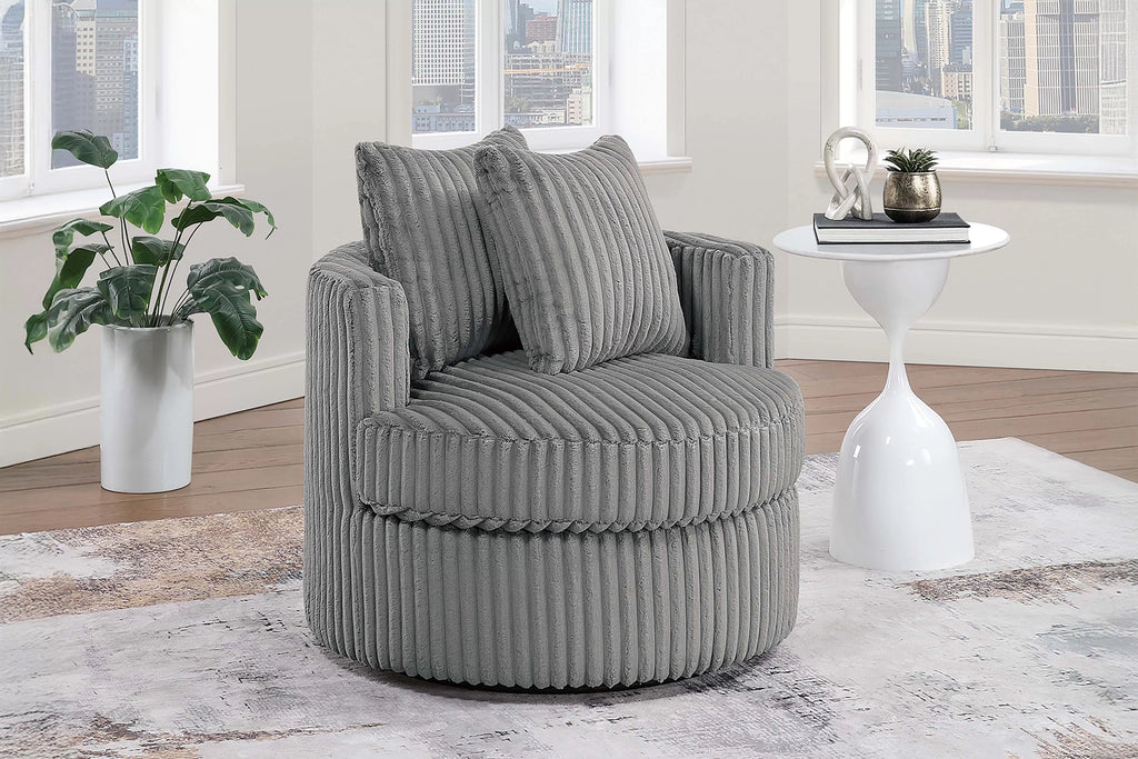 Swivel Chair – 360-Degree Swivel – Smoke (F1942)