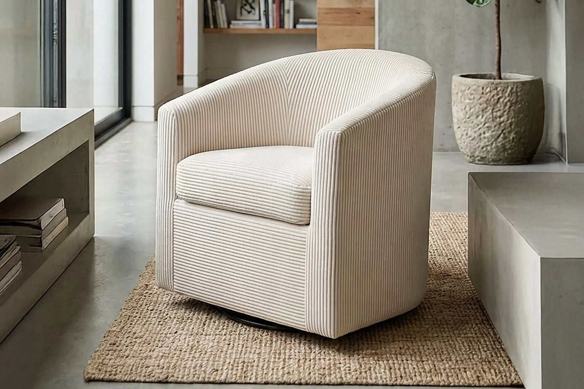 Swivel Chair – 360-Degree Swivel – Beige (F1952)