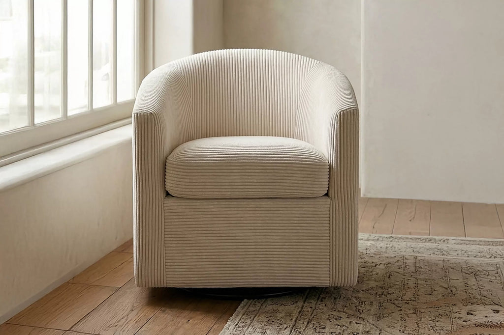 Swivel Chair – 360-Degree Swivel – Beige (F1952)