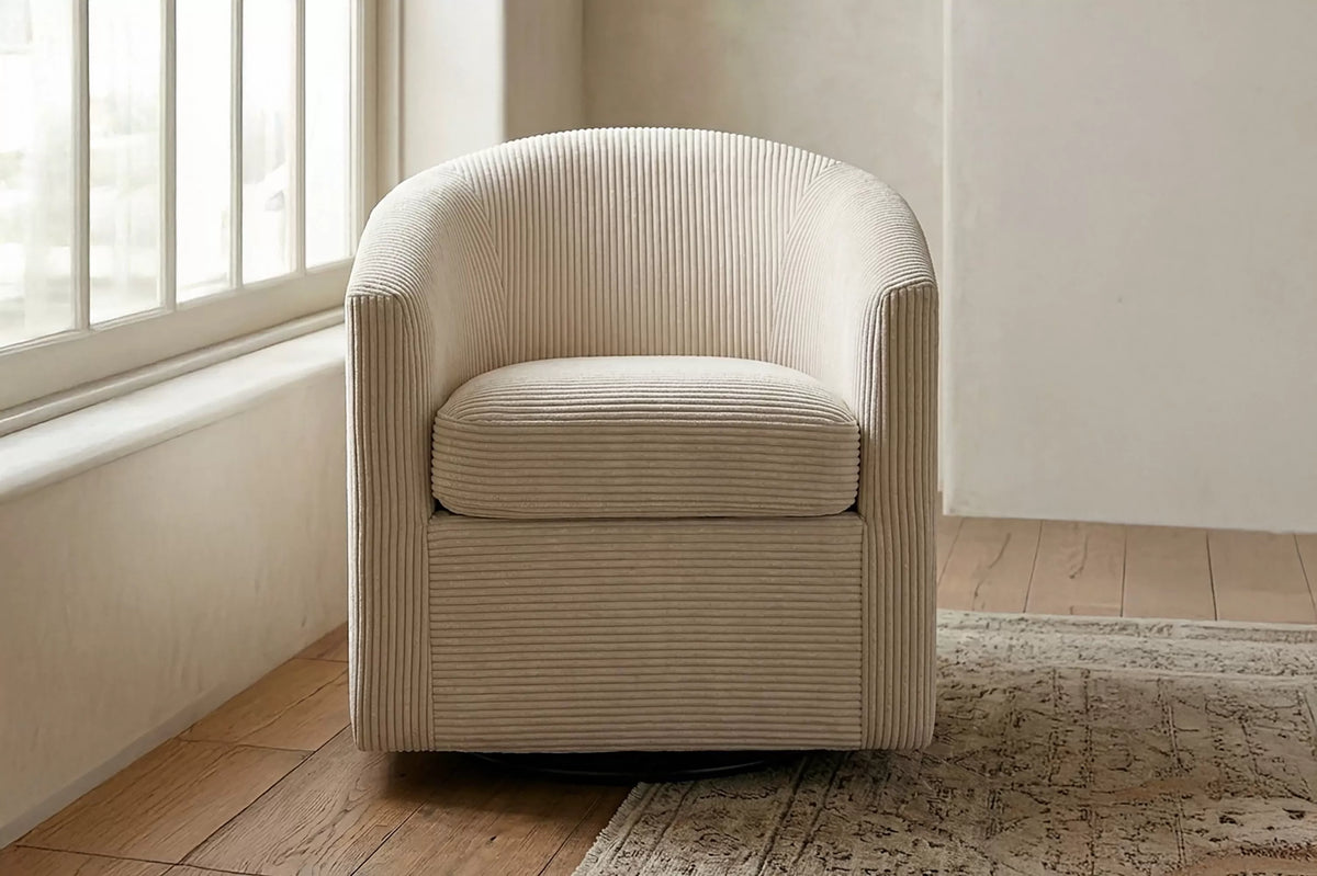 Swivel Chair – 360-Degree Swivel – Beige (F1952)