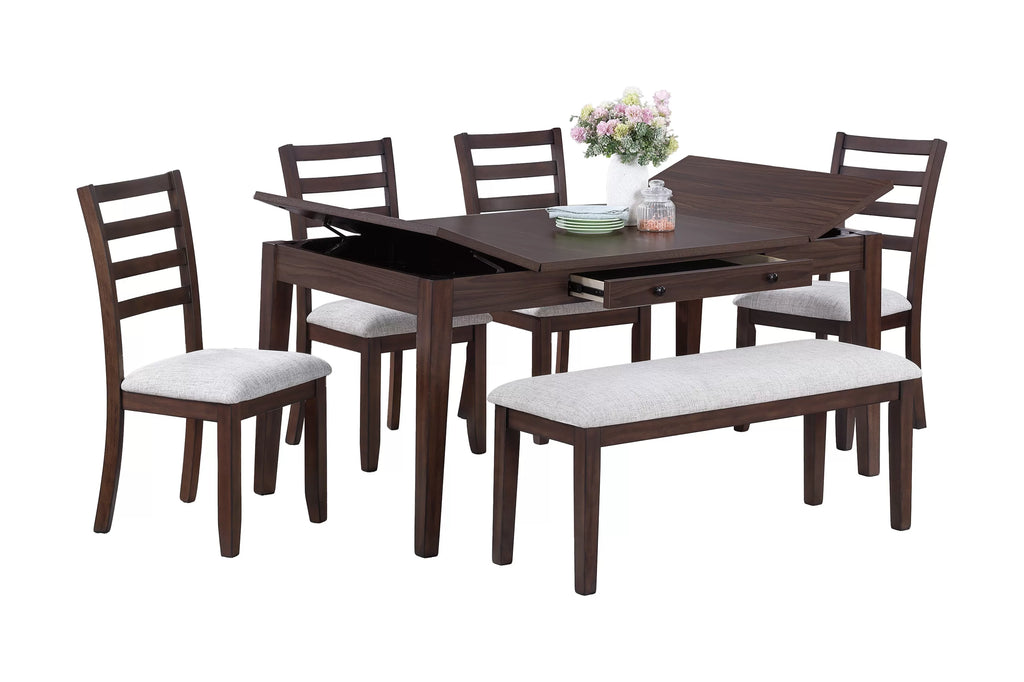 Dining Table – Lift-Top Storage & Drawer (F2422)