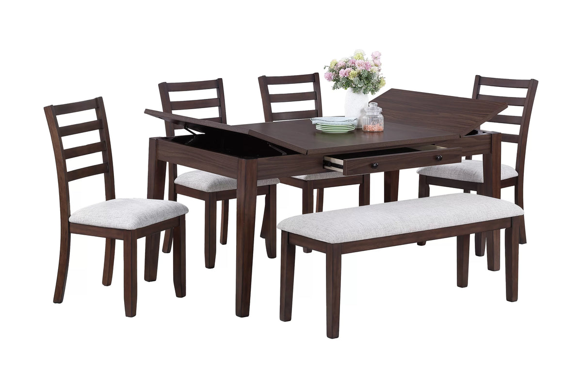 Dining Table – Lift-Top Storage & Drawer (F2422)
