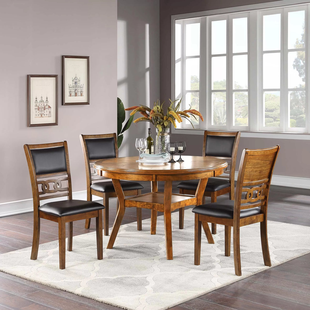 Dining Table – Under-Table Shelf – Oak (F2565)