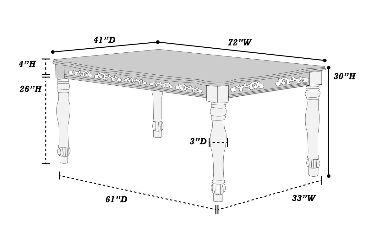 Dining Table – Silver (F2589)