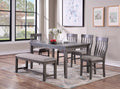 6-Piece Dining Set – Table + 4 Chairs + Bench (F2605)