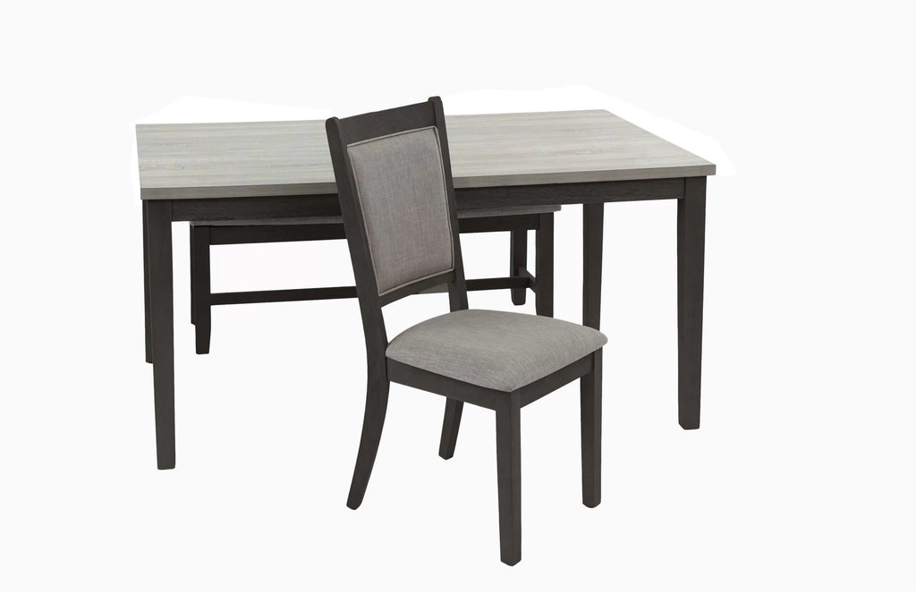 6-Piece Dining Set – Table + 4 Chairs + Bench – Espresso (F2607)