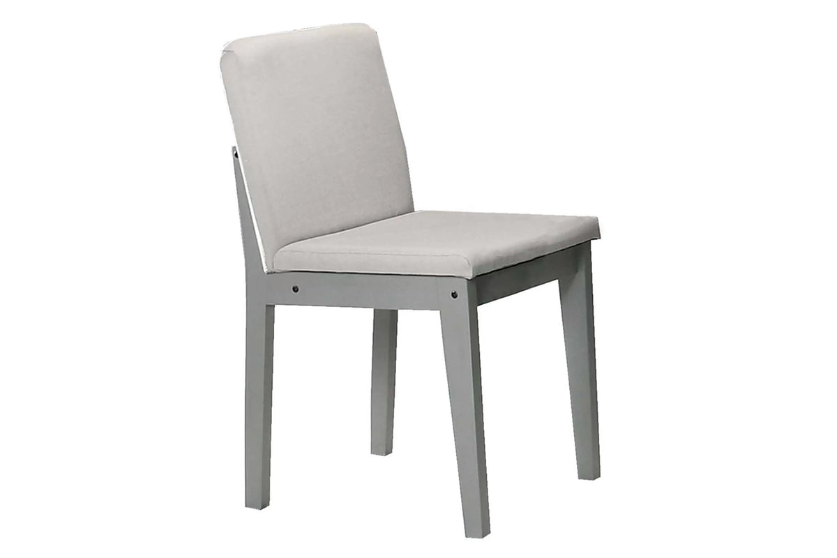 5 Piece Dining Set – Table + 4 Chairs – Silver (F2612)