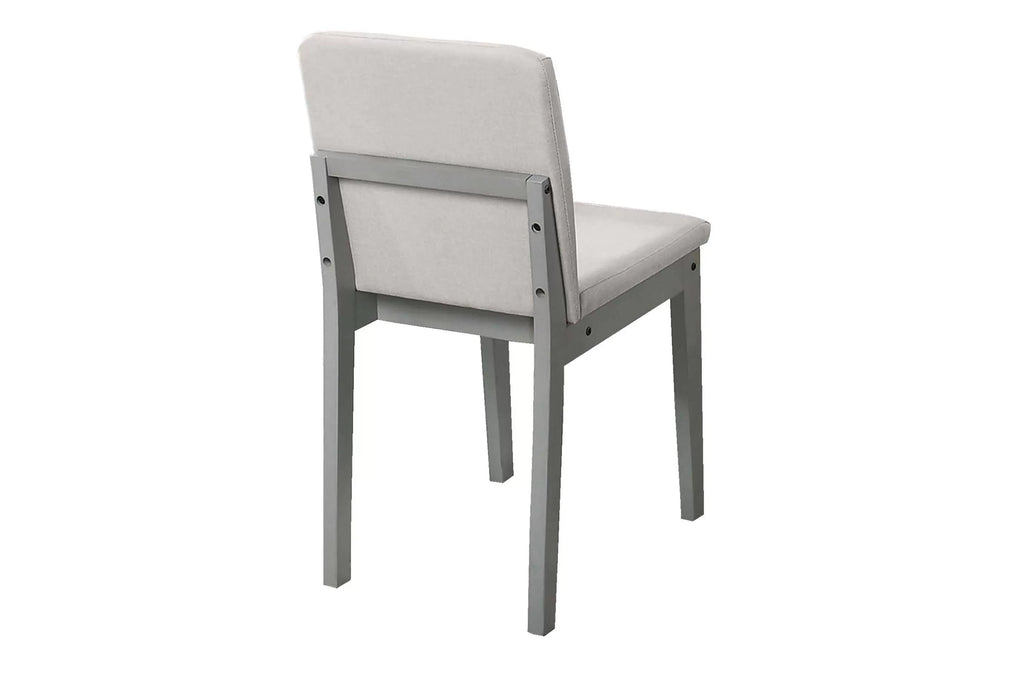 5 Piece Dining Set – Table + 4 Chairs – Silver (F2612)