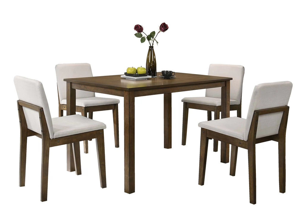 5 Piece Dining Set – Table + 4 Chairs – Oak (F2613)