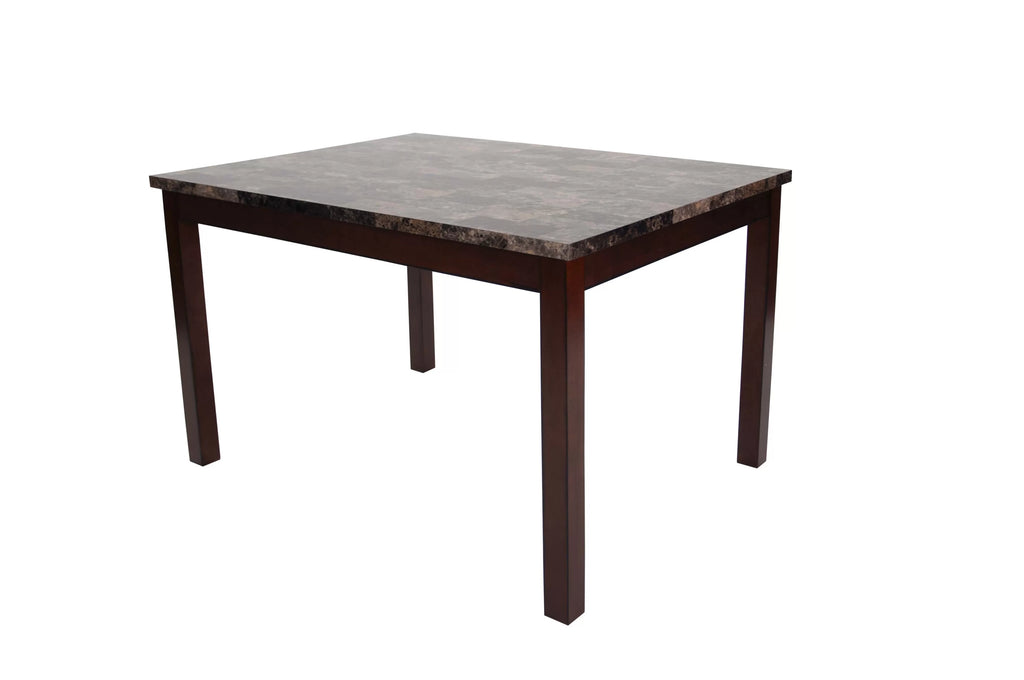 5-Piece Dining Set – Table + 3 Chairs + Bench – Espresso (F2614)