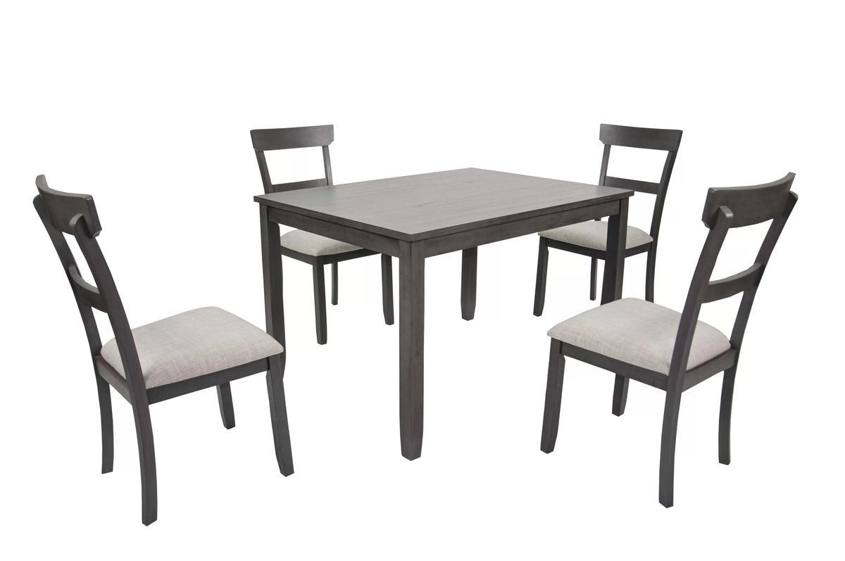 5-Piece Dining Set – Table + 4 Chairs (F2621)