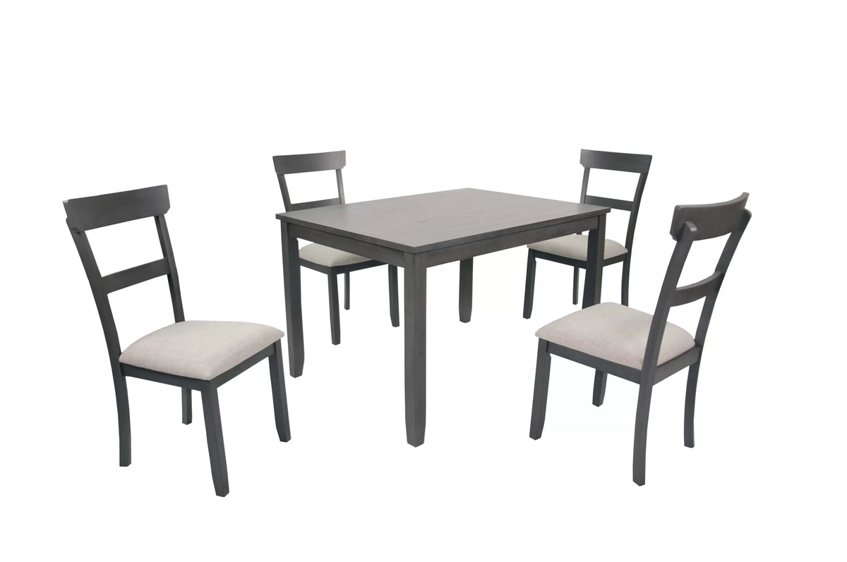 5-Piece Dining Set – Table + 4 Chairs (F2621)
