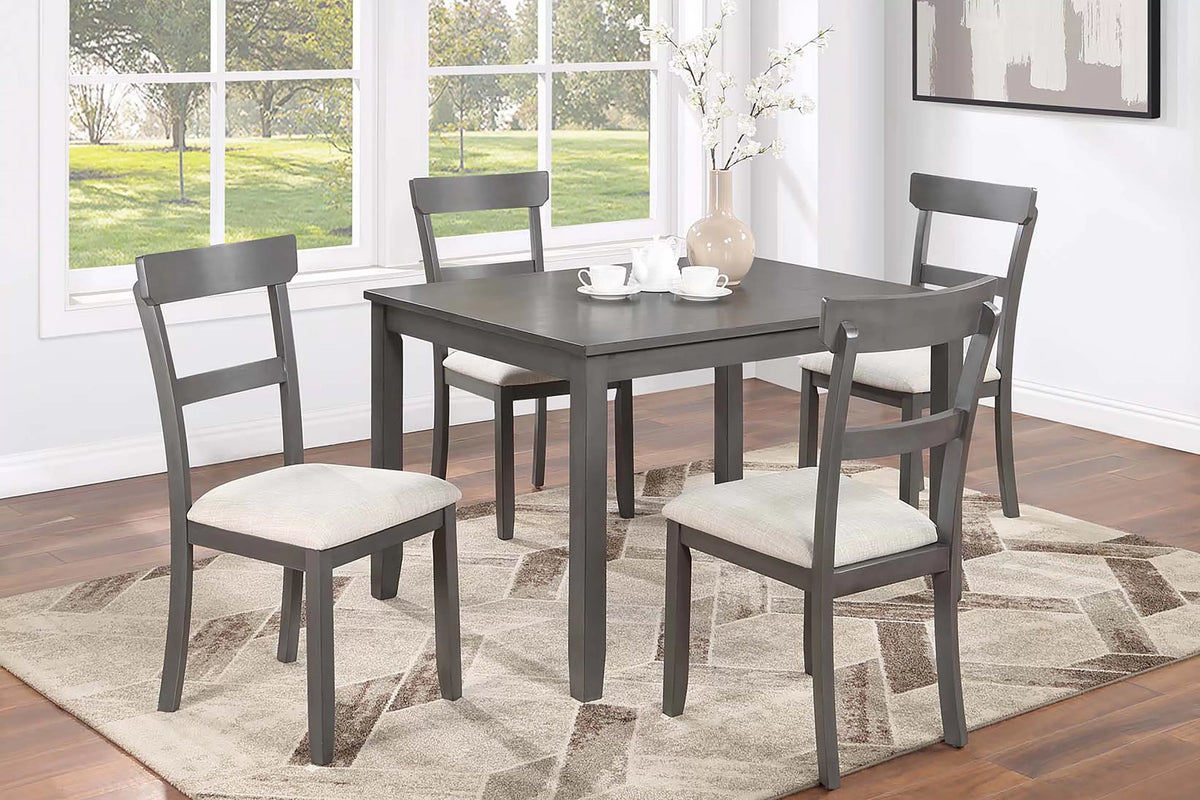 5-Piece Dining Set – Table + 4 Chairs (F2621)