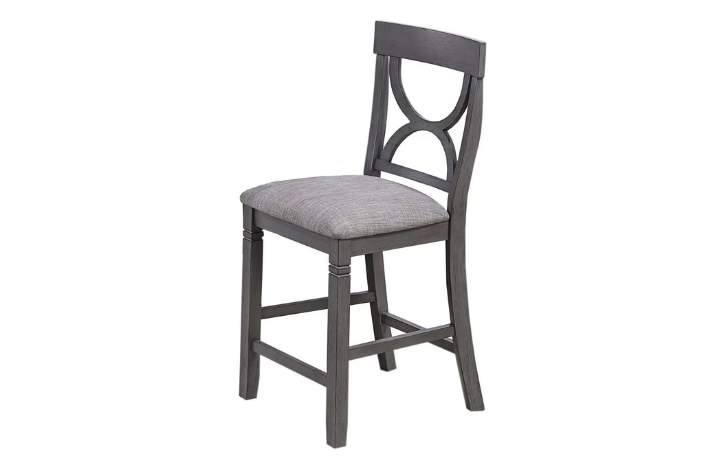 5-Piece Counter Height Dining Set – Table + 4 Chairs – Gray (F2626)