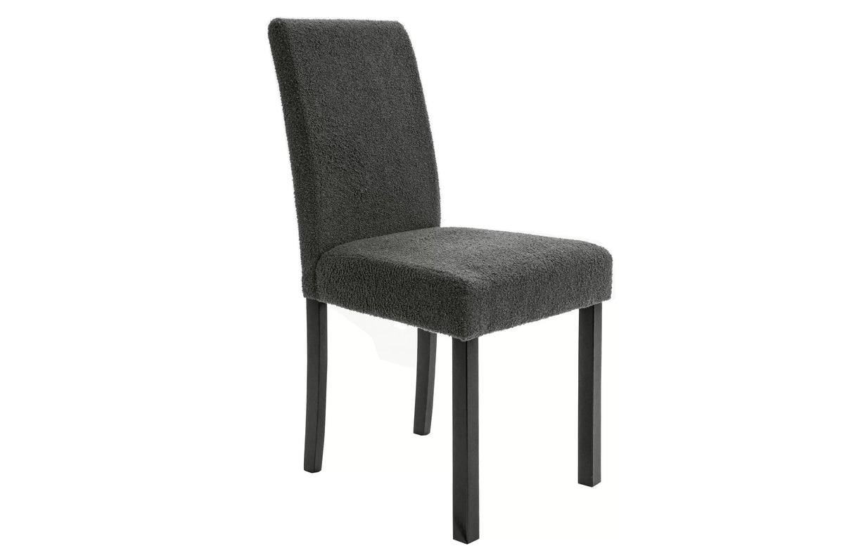 5-Piece Dining Set – Table + 4 Chairs – Charcoal (F2628)