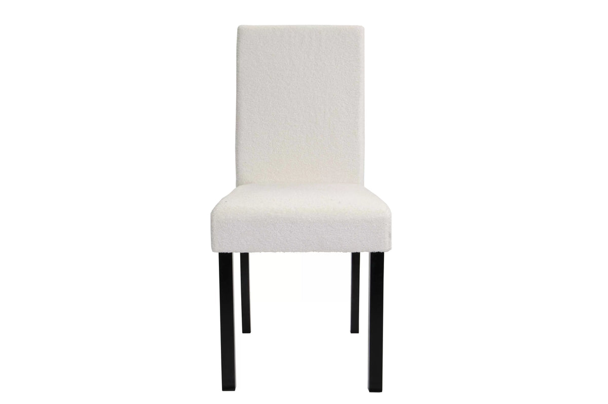 5-Piece Dining Set – Table + 4 Chairs – White (F2629)