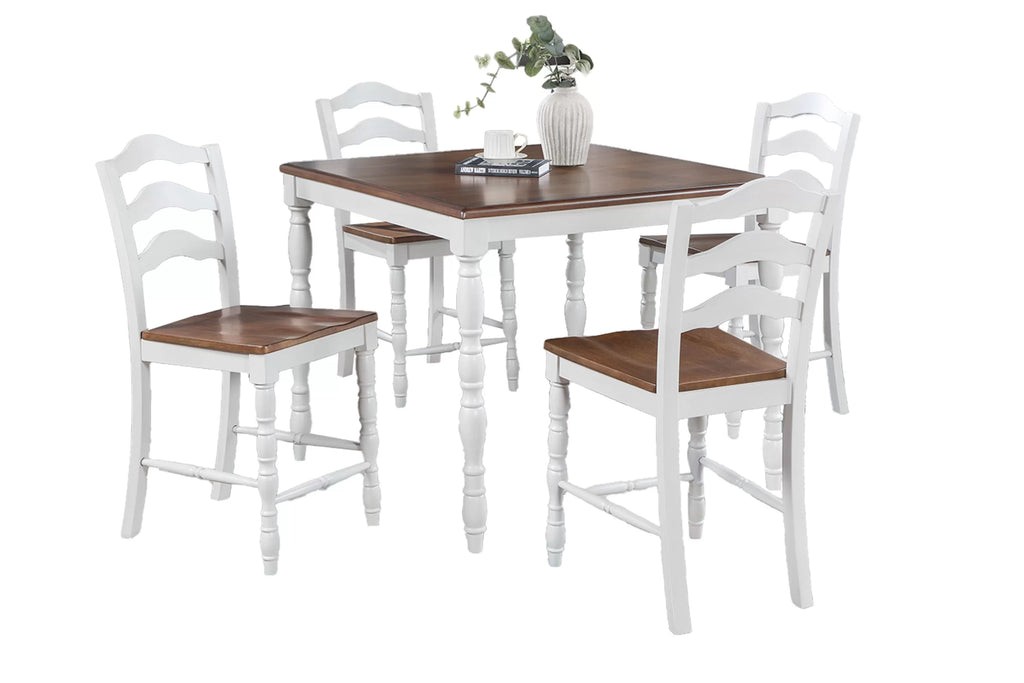 5-Piece Counter Height Dining Set – Table + 4 Chairs (F2633)