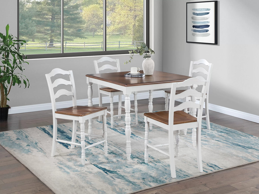 5-Piece Counter Height Dining Set – Table + 4 Chairs (F2633)