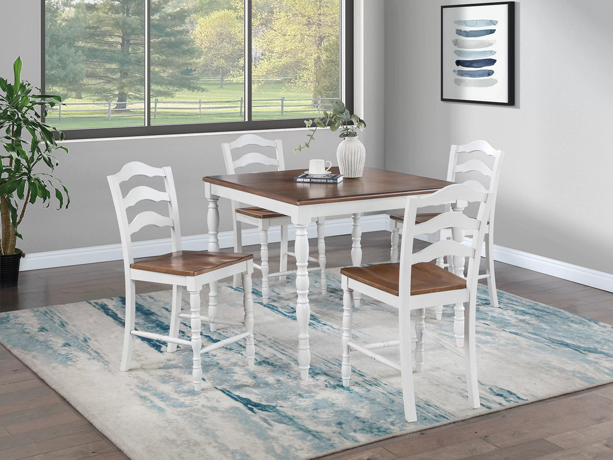 5-Piece Counter Height Dining Set – Table + 4 Chairs (F2633)