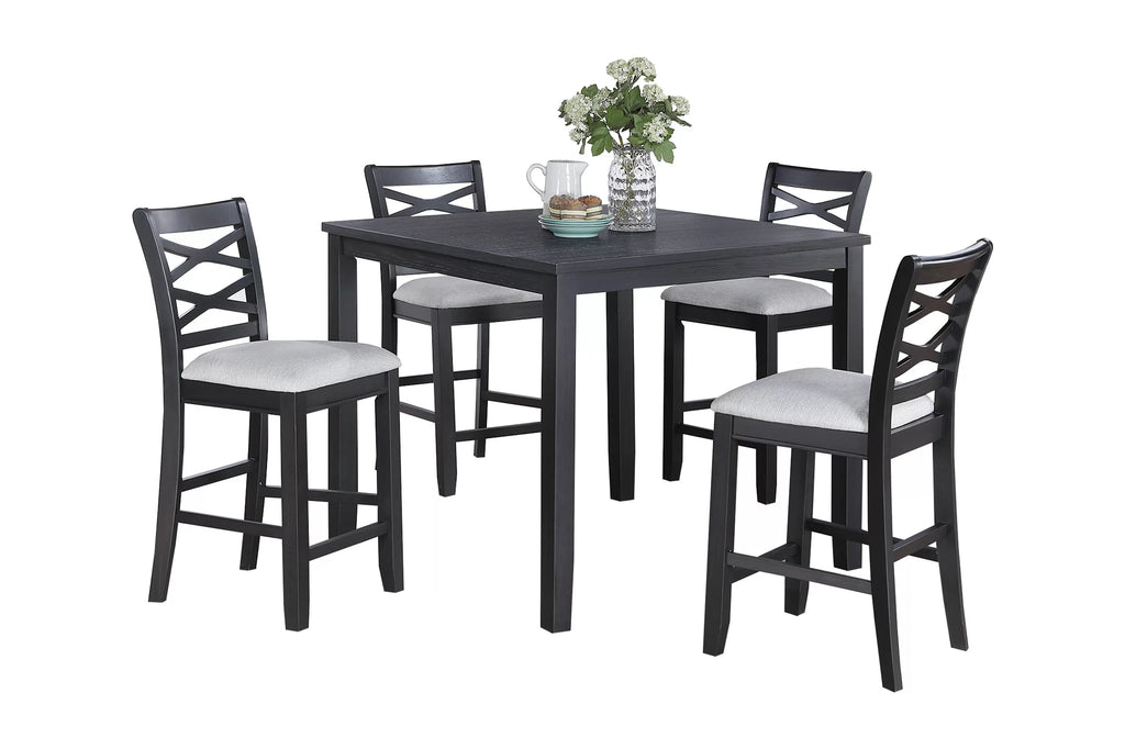 5-Piece Counter Height Table Set – Table + 4 Chairs (F2636)