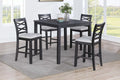 5-Piece Counter Height Table Set – Table + 4 Chairs (F2636)