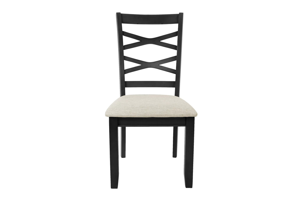 6-Piece Dining Set – Table + 4 Chairs + Bench – Charcoal (F2637)