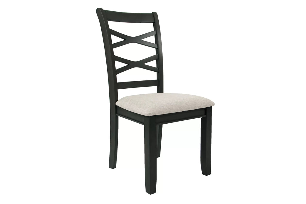 6-Piece Dining Set – Table + 4 Chairs + Bench – Charcoal (F2637)