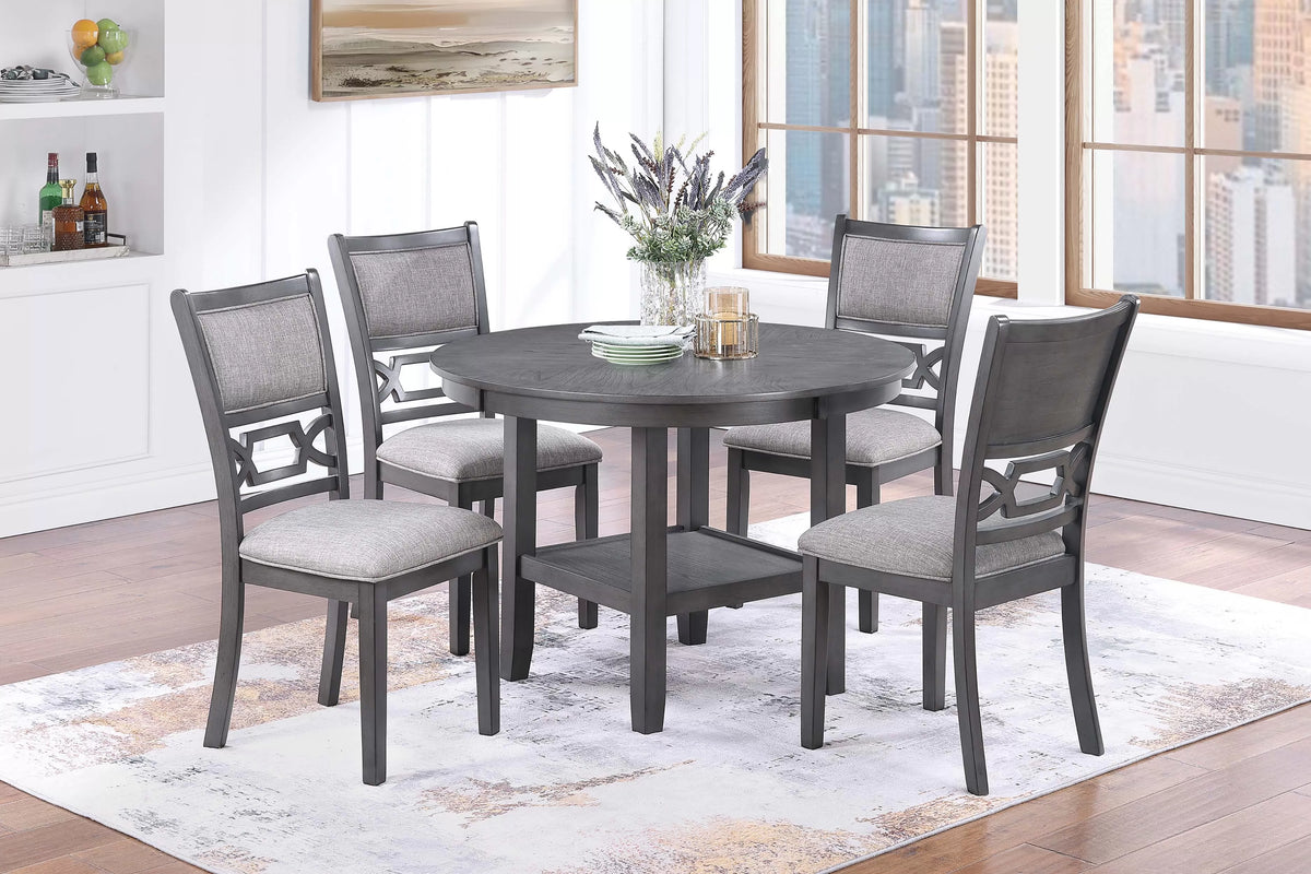 5-Piece Dining Set – Table + 4 Chairs (F2640)