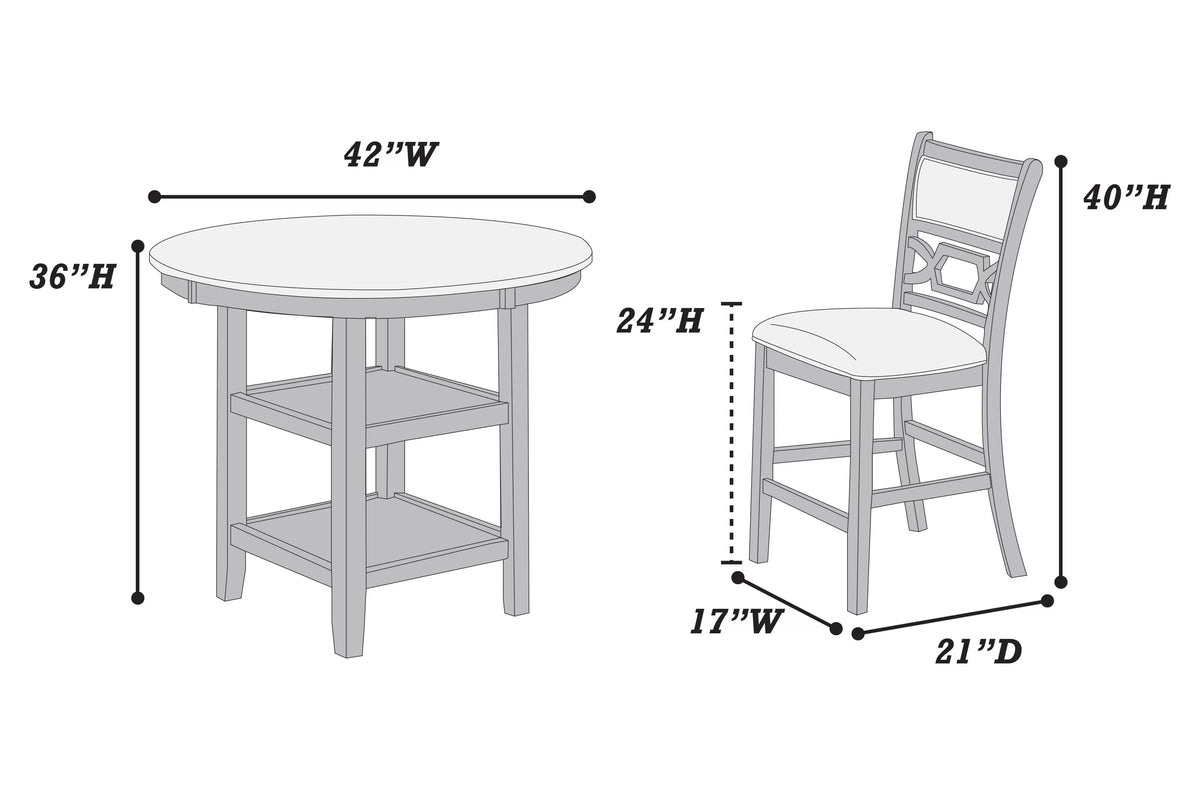 5-Piece Counter Height Table (F2641)