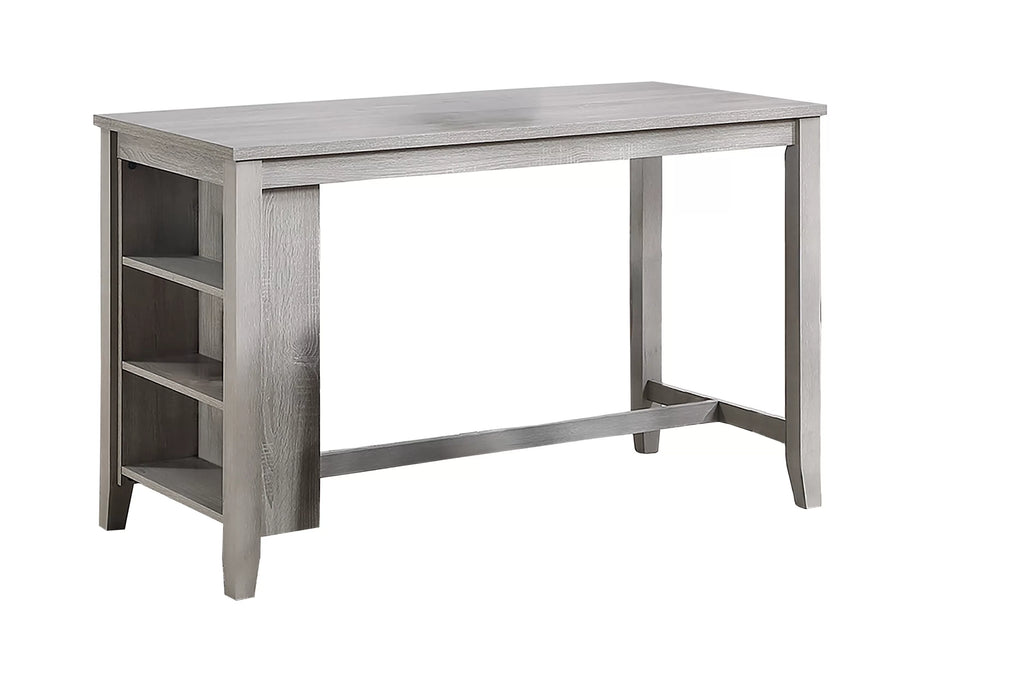 5-Piece Counter Height Set – Table + 4 Counter Stools – Light Gray (F2643)