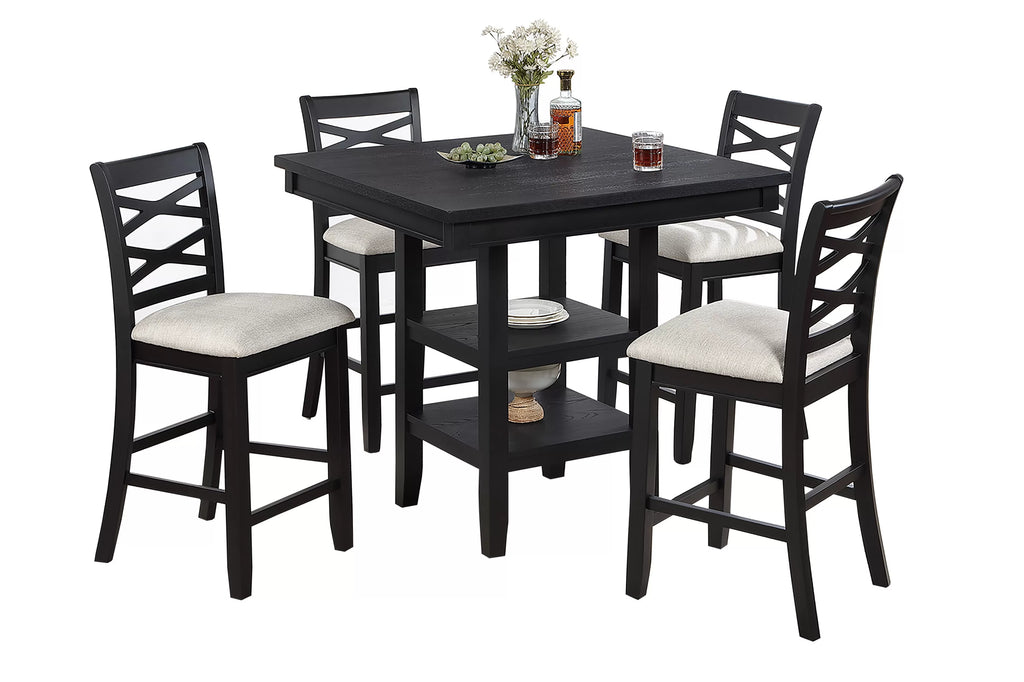 5-Piece Counter Height Set – Table + 4 Chairs (F2645)