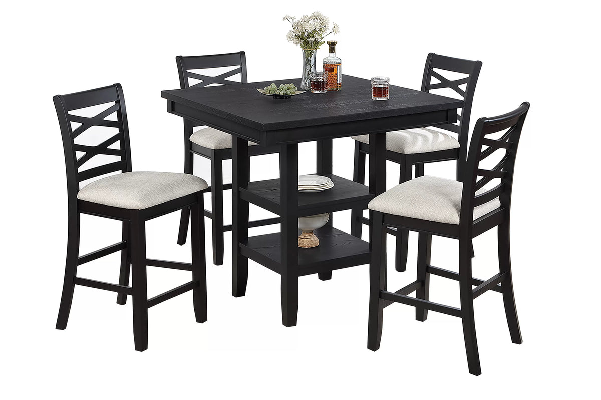 5-Piece Counter Height Set – Table + 4 Chairs (F2645)