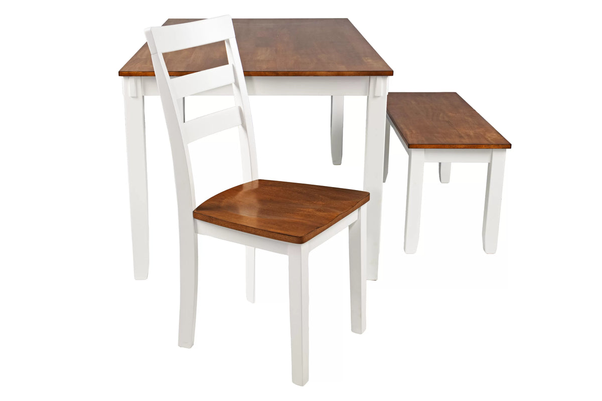 6-Piece Dining Set – Table + 4 Chairs + Bench (F2646)