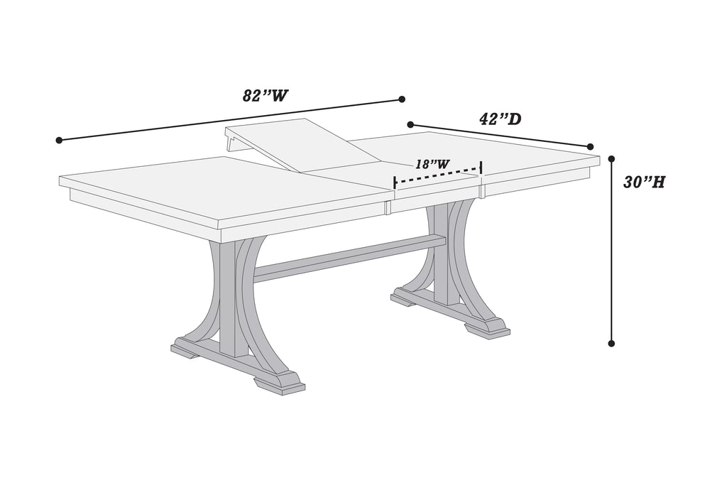 Dining Table – Built in Leaf (F2703)