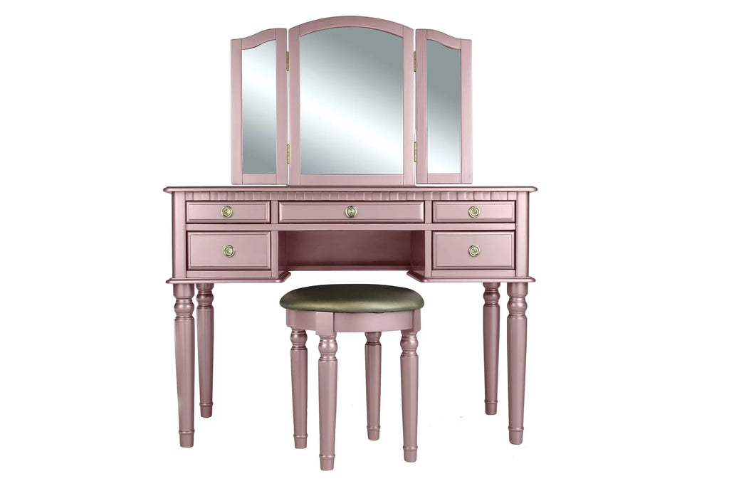 Vanity Set – Foldable Mirror – Rose Gold (F4060)