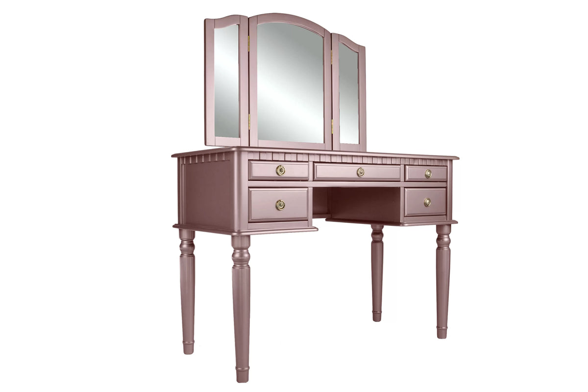 Vanity Set – Foldable Mirror – Rose Gold (F4060)
