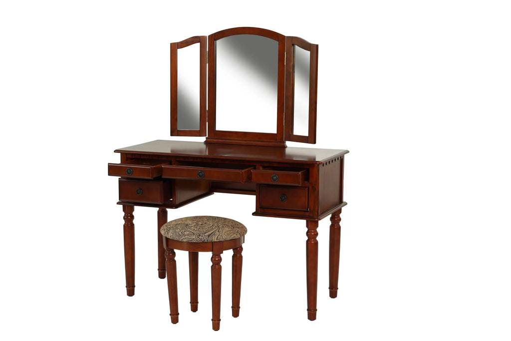 Vanity Set – Foldable Mirror – Cherry (F4071)