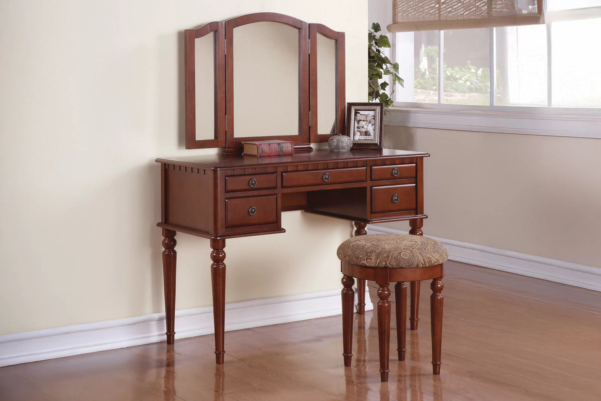 Vanity Set – Foldable Mirror – Cherry (F4071)